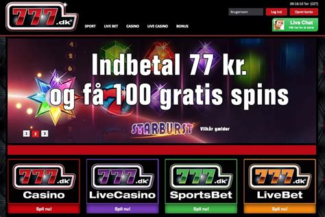 777 casino dk - Dansk777 Casino: Få 100% op til 777 kr i bonus!